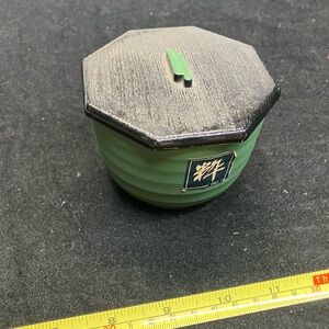 Green and Black Lidded Jar